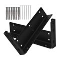 thumbnail image 1 of WASHWEPE 2Ud Soportes Para Estantes Flotantes De Pared En Hierro Negro Con, 1 of 6