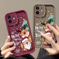 thumbnail image 5 of Funda de silicona con patrón navideño para iPhone, carcasa suave de TPU a prueba de golpes para teléfono iPhone 16, 15, 14, 13, 12, 11 Pro Max Plus, X, XS, XR, 8, 7, 5 of 5