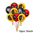 thumbnail image 3 of Globos de Deadpool, globos de látex de Los Vengadores, pancarta de feliz cumpleaños, suministros de decoración para fiestas de superhéroes, globos de aire para niños, 3 of 5
