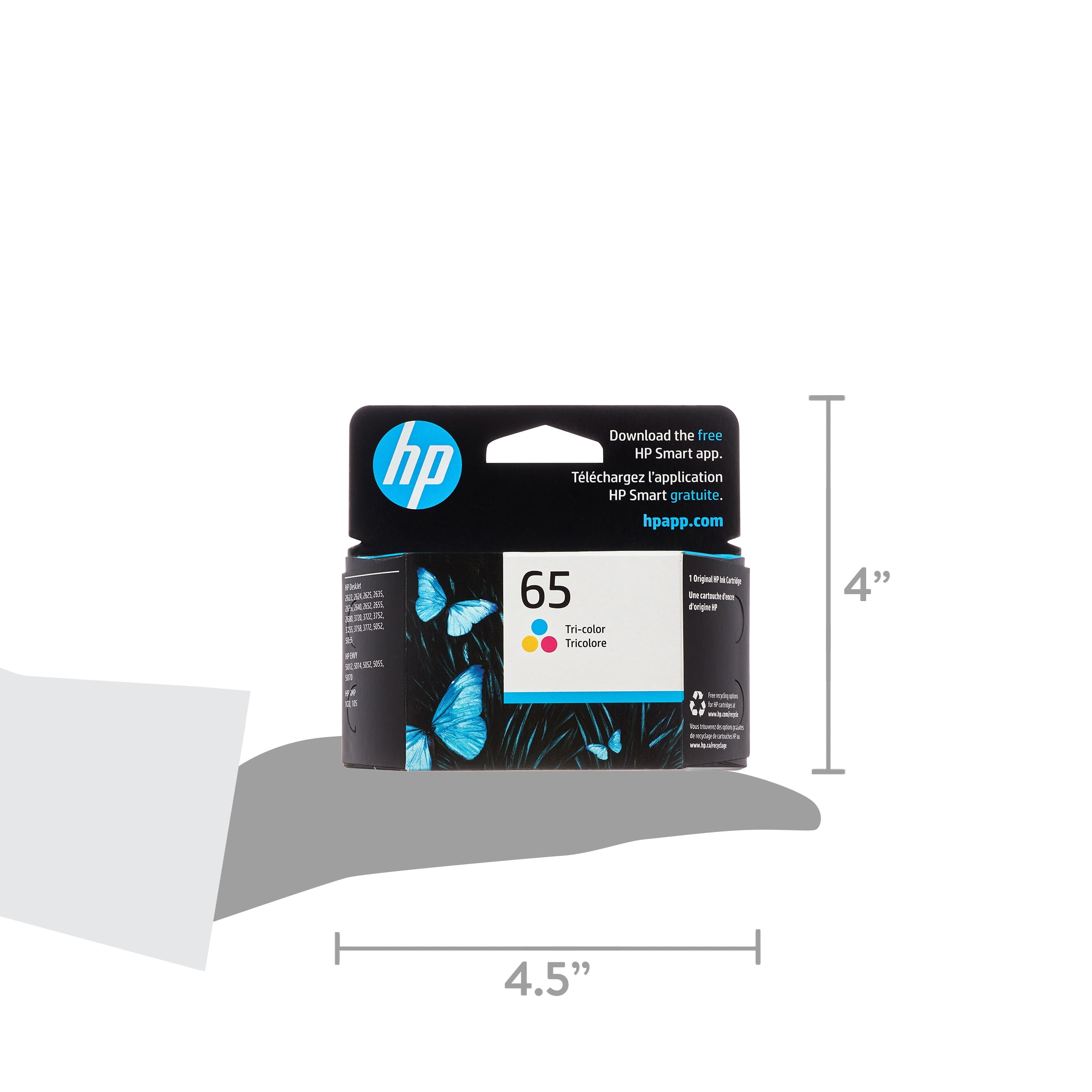 HP 65 Tri color Original Ink Cartridge N9K01AN Walmart