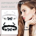 thumbnail image 3 of Bracelet Ajustable Tressé Papillon Charme Lot Cadeau Parfait B7 R4W6, 3 of 8