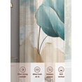 thumbnail image 6 of Blue Brown Floral Sheer Curtains 63 Inches Long 2 Panels Watercolor Retro Flower Light Filtering Semi Sheer Window Curtains Drapes for Bedroom Living Room 52"x63", 6 of 7