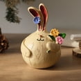 thumbnail image 4 of SIYTUAU Resin Easter Bunny Ornaments Cartoon Rabbit Couple Holding Flowers For Courtyard Desktop Cute Healing Home Decoration, 4 of 6