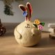 thumbnail image 4 of 2 Pcs Easter Bunny Resin Figurine Couple Statue, Hand Painted Rustic Farmhouse Decor, Cute Rabbit Ornament for Home Desk Shelf, Spring Garden Party Centerpiece, Wedding Gift Anniversary Decorations, 4 of 6