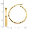 thumbnail image 4 of Primal Gold 14 Karat Yellow Gold 3mm Square Tube Hoop Earrings, 4 of 4