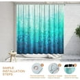 thumbnail image 4 of Ombre Blue Shower Curtain, Modern Geometric Shower Curtain for Bathroom with 12 Hooks Polyester Fabric Waterproof Shower Curtains Sets Machine Washable Decor Bath Curtain, 4 of 6