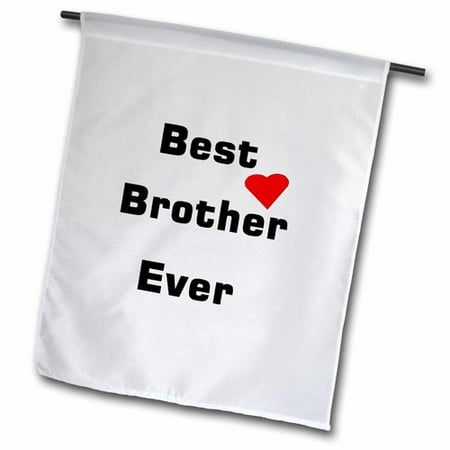 3dRose Best Brother Ever with Heart Image Polyester 1'6'' x 1' Garden (Indian Flag Best Images)