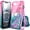 Pink Aqua, variant on NGB SUPREMACY For iPhone 16e / iPhone 17e Phone Case Screen Protector Ring Holder Wrist Strap Lanyard Shiny Sparkly Glitter iPhone 16e/17e Case Cover