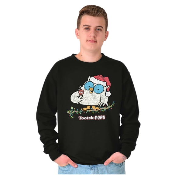 Tootsie Mr. Owl Christmas Santa Sweatshirt for Men or Women Brisco Brands S