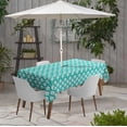 thumbnail image 2 of Vargottam Indoor/OutdoorTablecloth58x102 Inch RectangleTablecloth with Umbrella Hole and Zip- Waterproof PatioTableCloths- TableCovers for Backyard RectangularTable- Turquoise Blue2, 2 of 5