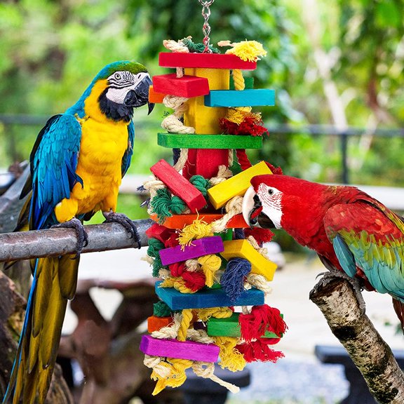 Large Parrot Toys for Macaws & African  - Bright Decorative Bird Gift