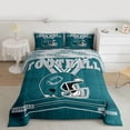 thumbnail image 2 of Erosebridal Football Comforter Set Full,Rugby Bedding Set for Football Fan,Football City Down Comforter,Sports Reversible Bed Set with 2 Pillowcases Warm(Philadelphia), 2 of 7
