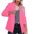thumbnail image 1 of Timegard Veste Habillée pour Femmes Décontractée d'Affaires à Manches Longues avec Boutons et Col à Revers Couleur Unie, 1 of 7
