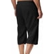 thumbnail image 4 of Pantalones de Lino Casual Suelto Cortado, Color Sólido Cordón Mezcla de Algodón para el Uso Diario, 4 of 8