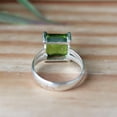 thumbnail image 4 of Green Peridot Ring, 925 Silver Ring, Statement Ring, Cocktail Ring, Healing Ring, Prong Setting Ring, Boho Ring, Signet Ring, Gift For Her, 4 of 10