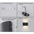 thumbnail image 4 of Lámpara de Pared LED para Exteriores, IP65, Resistente Al Agua, Iluminación de Arriba A Abajo, Aplique de Plástico para Escaleras y Jardín, CA 110-220 V, 4 of 7