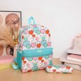 thumbnail image 4 of FUZHIQ Cute Animal Print School Backpack for 1st 2nd 3rd 4th Grade, Bookbag with Color Block Trim, Durable Back to School Backpack, Mint Green, 4 of 4