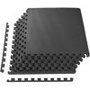 BalanceFrom BFPM-01BLK Puzzle Exercise Mat with High Quality EVA Foam Interlocking Tiles, Black