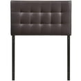 thumbnail image 3 of Modern Vinyl Twin Tufted Panel Headboard in Brown, 3 of 5