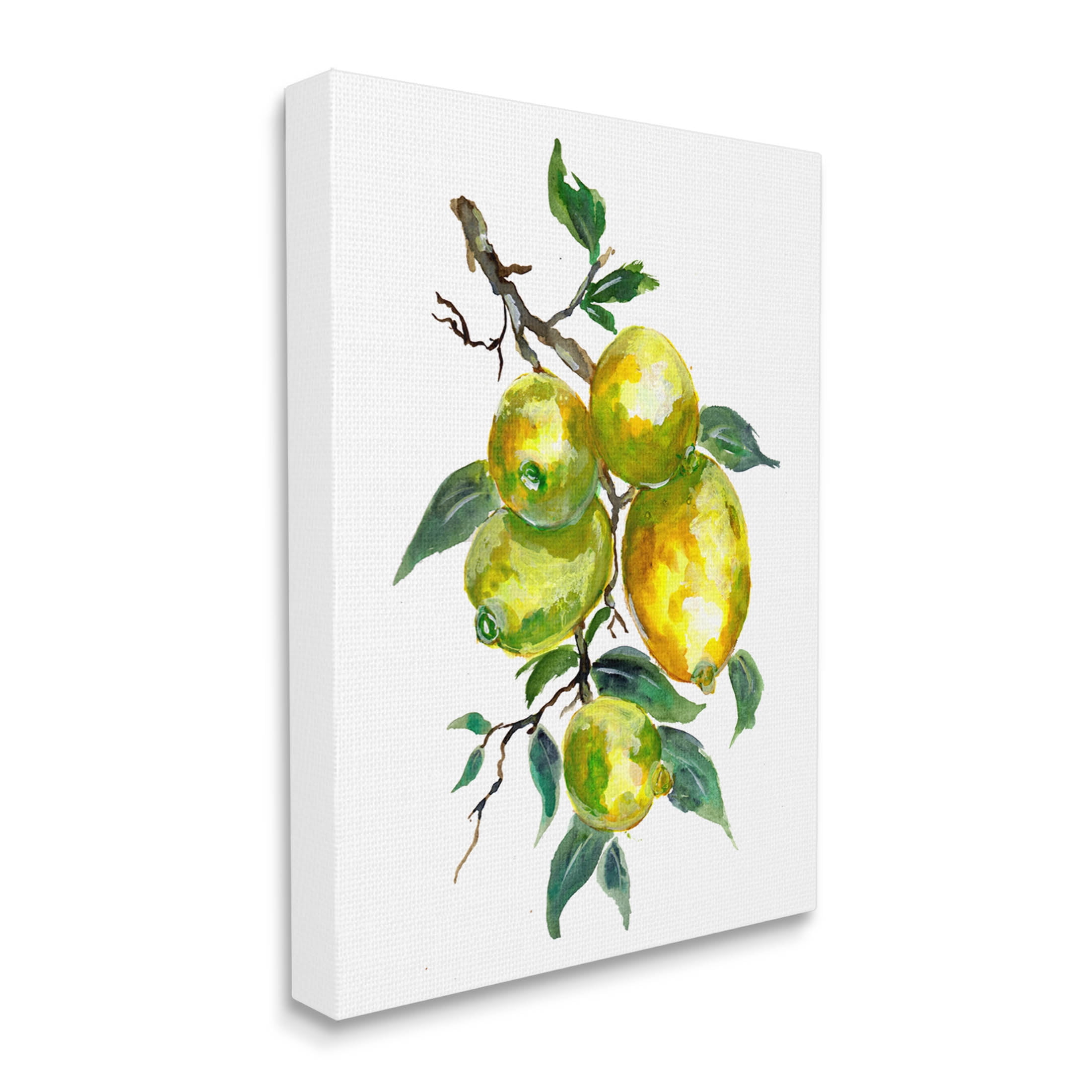 Lemon Citrus Fruit Tree Food & Beverage Graphic Art Gallery Wrapped Canvas Print Wall Art