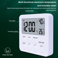 thumbnail image 3 of Naiovety Termómetro higrómetro electrónico inalámbrico automático, medidor de temperatura para el hogar, medidor de humedad, reloj LED MIN Termómetros, 3 of 6