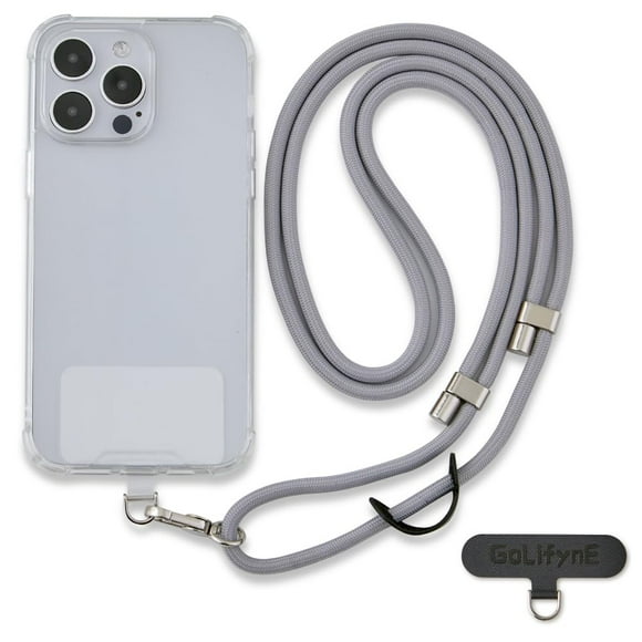 Cordón de teléfono Golifyne universal antirrobo gris/plateado