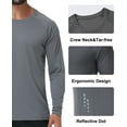 thumbnail image 3 of Zehisen Men's Long Sleeve Shirt Rash Guard Swim Shirt UPF 50+ UV Protection Quick Dry Lightweight Running Athletic Swim Darkgery XL, 3 of 7