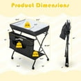 Gymax Baby Changing Table Portable Newborn Nursery Organizer Adjustable