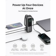 Anker Laptop Power Bank, 25,000mAh Portable Charger with Triple 100W USB-C Ports, Built-in Retractable Cables, Flight-Approved for Travel, Compatible for iPhone 17/16 Series,Macbook,Samsung, and More
