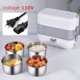 thumbnail image 2 of Electric Lunch Box Pluggable Heating Single / Double Layer Insulation Office Workers Portable Hot Vegetable Cooking Bento Lunch Box, 2 of 8