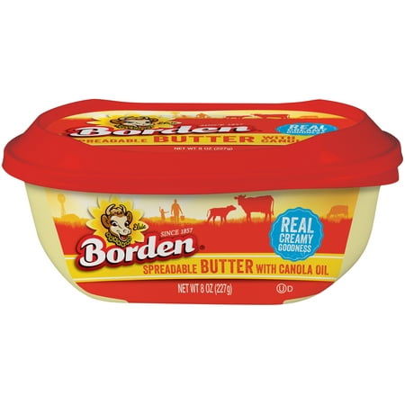 Borden Spreadable Butter with Canola Oil, 8 oz., Refrigerated, Pasteurized, Full Size