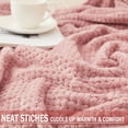 thumbnail image 4 of Exclusivo Mezcla Waffle Textured Soft Fleece Blanket, Twin/Twin XL Size Bed Blanket, Cozy Warm and Lightweight (Dusty Pink, 90"x66"), 4 of 9
