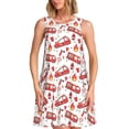 thumbnail image 1 of Disketp Fire Truck para Vestido sin Mangas para Mujeres, Vestidos de Verano para Mujeres, Casual y Holgado para la Playa, 1 of 7