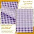 thumbnail image 3 of Hojas de Papel Encerado Uxcell para Alimentos, Papel de Envoltura de Sándwich Resistente a la Grasa a Cuadros para Canasta de Alimentos de Pan Fiesta Púrpura y Blanco 7x7", 3 of 7