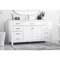 thumbnail image 3 of Elegant Lighting Vf23360 Lewis 60" Free Standing Single Basin Vanity Set - White, 3 of 6
