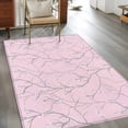 thumbnail image 3 of Pink Branches Area Rug 3x5 Washable Rug Non Slip Vintage Art Farmhouse Large Area Rug Indoor Floor Carpet for Entryway Bedroom Kitchen Living Room Home Office Dining Room Nursery, 3 of 8