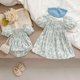 thumbnail image 4 of Vestido Floral de algodón de verano para niñas, trajes de hermanas, vestidos de princesa de línea A encantadores para niños, mono bonito para bebé, ropa para chico, 4 of 6