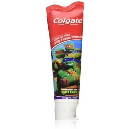 Colgate Enfants Teenage Mutant Ninja Turtles Dentifrice, Fruit Bubble 4,6 onces (Pack de 4)