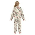 thumbnail image 3 of Fluffy Pajamas Set Fuzzy Winter Warm Pj Sets Pullover Tops and Long Pants Red Small Floral Pattern X-Small, 3 of 8
