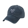 thumbnail image 1 of hirigin Sports Baseball Cap Heart Print Vintage Washed Trucker Hat with Ponytail Hole for Men Women Outdoor, 1 of 2