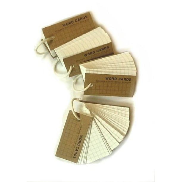 Mini blank flash cards with binder ring 1 25 x 2 5 set of 4 decks 80 
