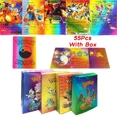 thumbnail image 2 of 55PCS Colorful Gold Foil Card Charizard Pikachu Arceus Diamond Rainbow English French German Spanish VSTAR GX VMAX Cards, 2 of 5