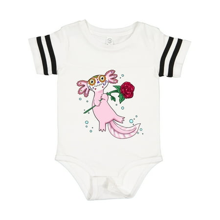 

Inktastic Axolotl with Sugar Skull Makeup for Día De Los Muertos Gift Baby Boy or Baby Girl Bodysuit