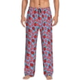 thumbnail image 2 of Kdxio Strawberries Print Men's Sleep Pajama Pant Lounge Pants with Pockets, 2 of 8