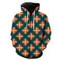 thumbnail image 1 of Sudadera con capucha y cremallera para hombre, estilo étnico exótico retro, con estampado 3D, divertida, unisex, informal, de gran tamaño, 1 of 6