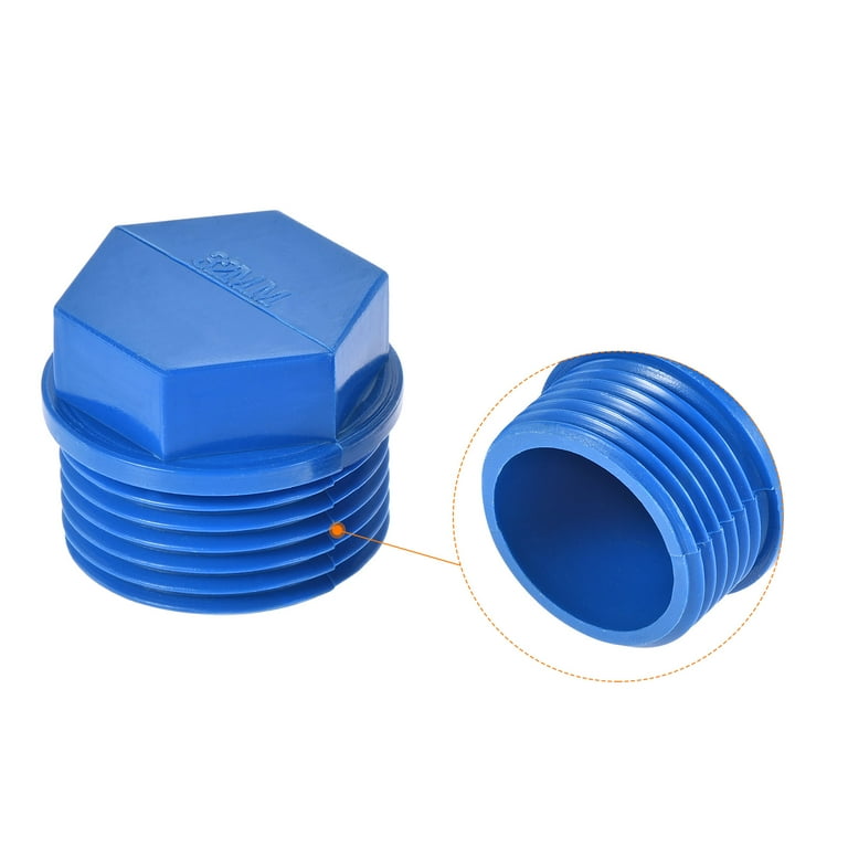 Uxcell G1 Male Threaded PVC Hex Head End Cap Pipe Plug Fitting