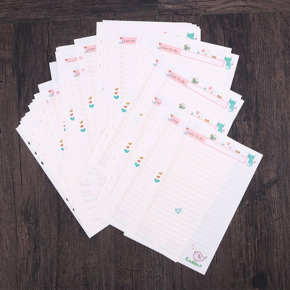 Toyvian 2-Pack White Loose Leaf Paper Refills with 6-Hole Punch for Notebooks and Binders, Writing Sheets