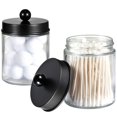thumbnail image 3 of Set organizador para tocador de baño Amolliar, paquete de 4, negro, 3 of 8