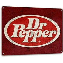 Compatible for Tin Sign Dr Pepper Soda Pop Store Advertising Vintage Look Retro Wall Decor Bar Metal Tin Sign 8x12in Gift Plaque