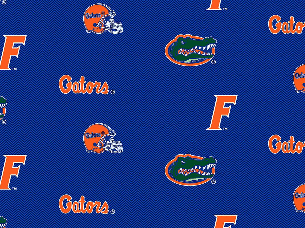 LOWEST PRICE Florida Gators UF Cotton Emoji Fabric by the  Half Yard